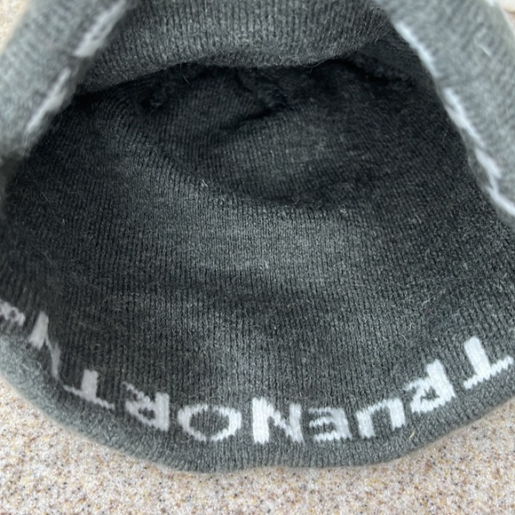 Truth North Gray Winter Knit Beanie wWhite Logo toddler baby One Size fits most - Picture 2 of 9